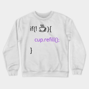 If no coffee refill cup function Crewneck Sweatshirt